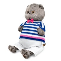 Кот Басик в полосатом свитере и брюках 22 см Медведь Калуга
