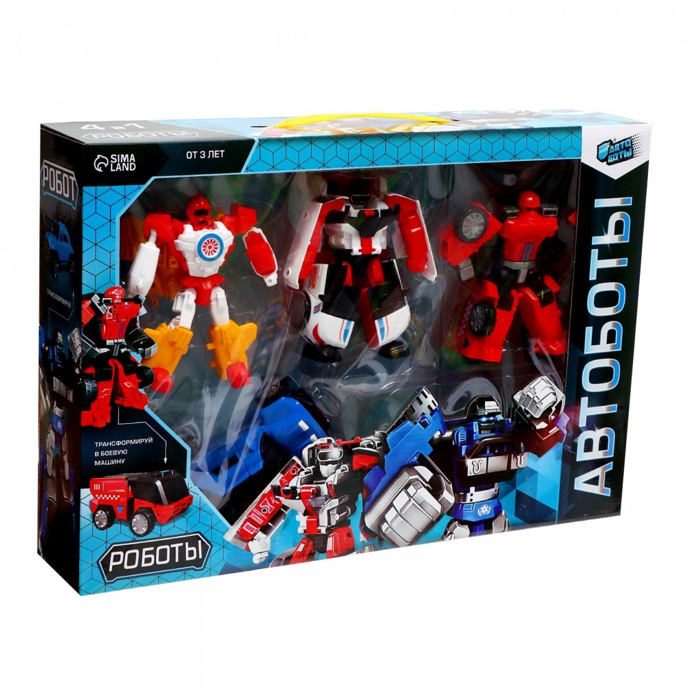 Набор роботов "Автоботы", трансформируются, 4 шт.   7984320 Медведь Калуга