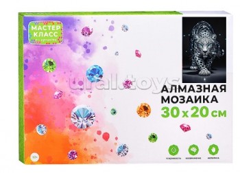 Мозаика алмазная "Леопард" (светится в темноте) 40*30 см. Медведь Калуга