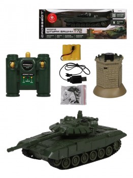 Танк р/у 1:24 T-72 (Россия), аккум., интерактивная башня Медведь Калуга
