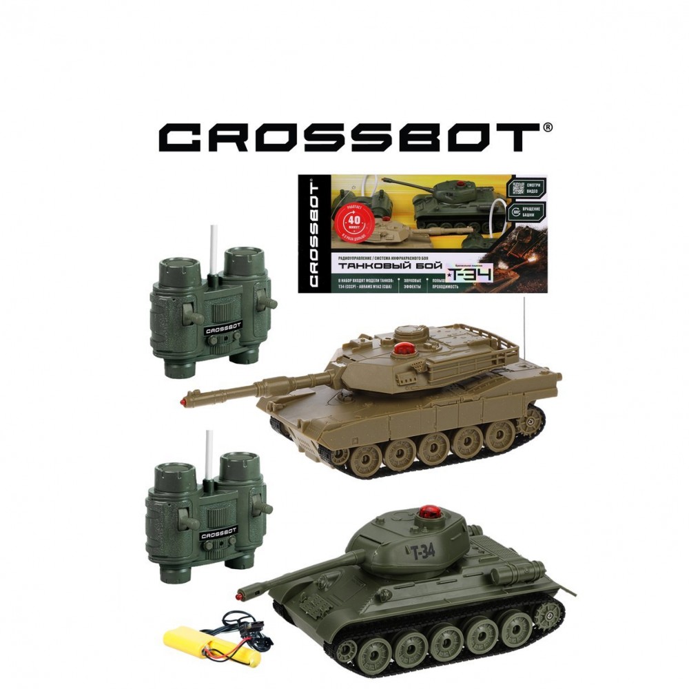 Танковый бой р/у 1:32 Т34 - Abrams M1A2 Медведь Калуга