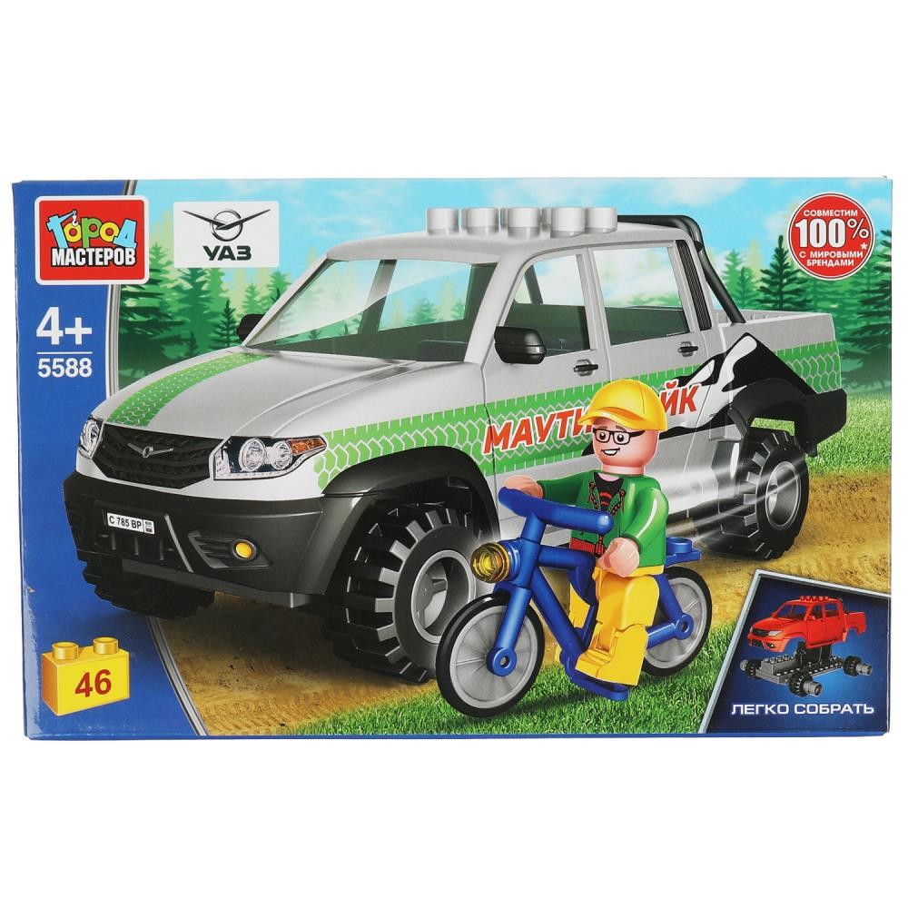 Конструктор UAZ PICKUP, 46 дет. Медведь Калуга