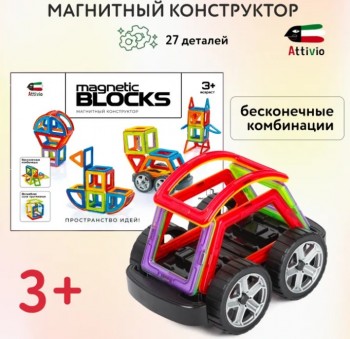 MAGICAL MAGNET магнитный конструктор, 27 дет Медведь Калуга