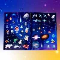 Книга с наклейками "Космический атлас", 16 стр. Медведь Калуга