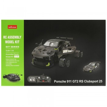 374540 Машина р/у 1:18 porsche 911 gt2 rs clubsport 25 конструктор 74 дет. Rastar Медведь Калуга