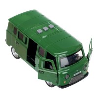 410366 Машина пластик свет-звук UAZ 452 16 см, инерц, зеленый, кор Медведь Калуга