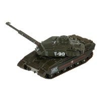 410946 Машина металл свет-звук ТАНК Т-90, 13 см, подвиж. дет., инерц., Медведь Калуга