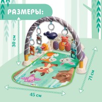 Развивающий музыкальный коврик, звуковые и световые эффекты Медведь Калуга