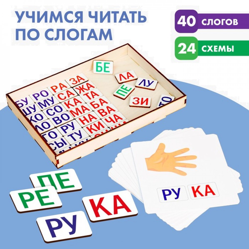 Дидактические игры и материалы Лесная мастерская «Учимся читать по слогам» Медведь Калуга