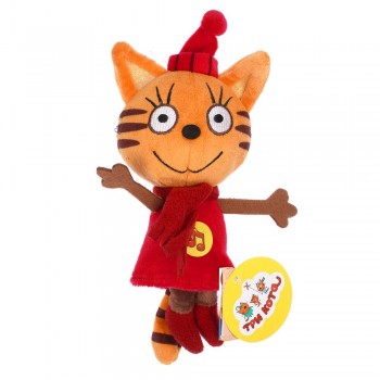 413714 Игрушка мягкая Три Кота Карамелька в зимней одежде Медведь Калуга
